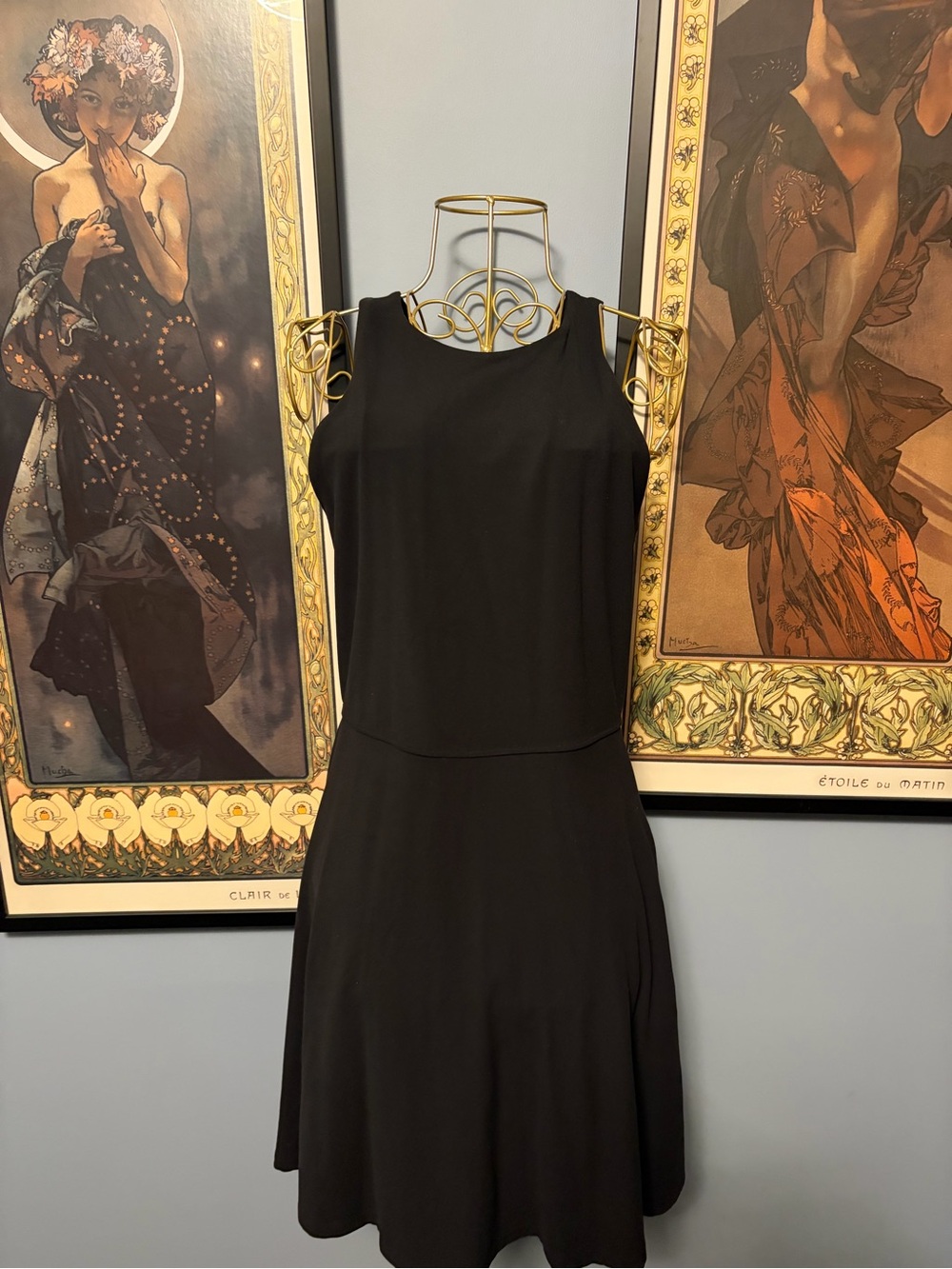 Black Sleeveless workout A-Line Dress